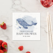 Serviette En Papier Whale Baby Shower Paper Napkin (En situation)