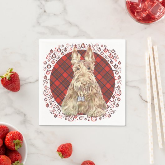 Serviette En Papier Wheate Tartan (En situation)
