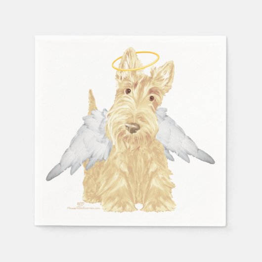 Serviette En Papier Wheaten Scottie Angel (Devant)