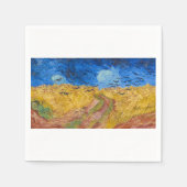 Serviette En Papier Wheatfield with Crows by Vincent van Gogh (Devant)