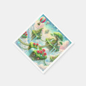 Serviette En Papier Whimsica Poinsettia Sky Islands Découpage serviett (Coin)