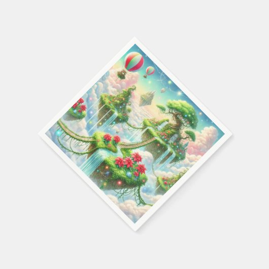 Serviette En Papier Whimsica Poinsettia Sky Islands Découpage serviett (Coin)