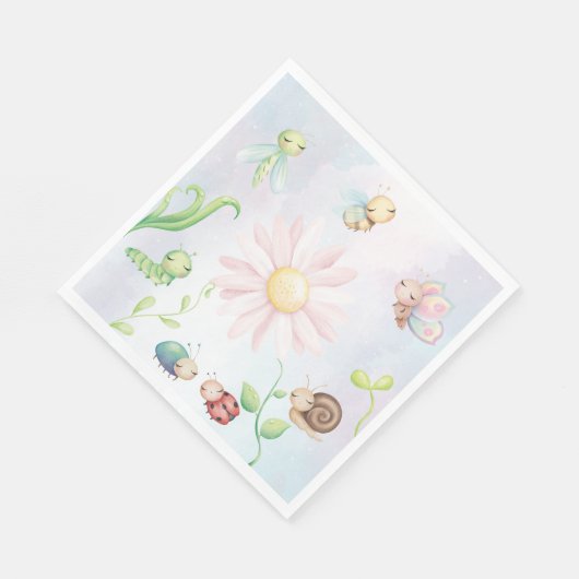 Serviette En Papier Whimsical A Little Log Rainbow (Coin)