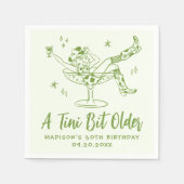 Serviette En Papier Whimsical A Tini Un Peu Plus Vieux Vert Anniversai (Devant)