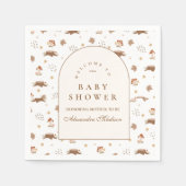 Serviette En Papier Whimsical Autumn Forest Baby Shower (Devant)