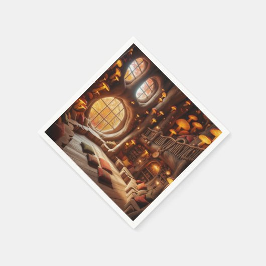 Serviette En Papier Whimsical Autumn Hollowed-Out Tree Decoupage (Coin)