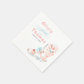 Serviette En Papier Whimsical Chic Elegant Hand Drawn Wedding (Coin)