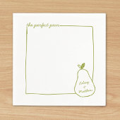 Serviette En Papier Whimsical & Chic Personnalisé Funny Pear Mariage