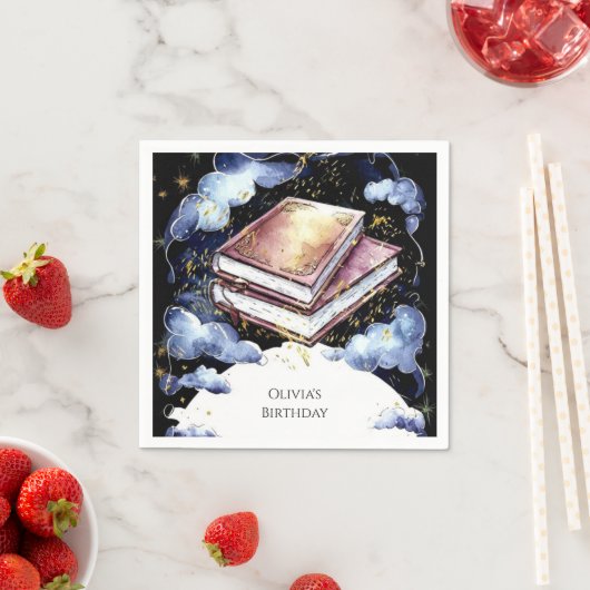 Serviette En Papier Whimsical Custom Magic Storybook Anniversaire (En situation)
