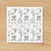 Serviette En Papier Whimsical Cute Chic Fête des mariées Engagement