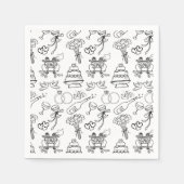 Serviette En Papier Whimsical Cute Chic Fête des mariées Engagement (Devant)