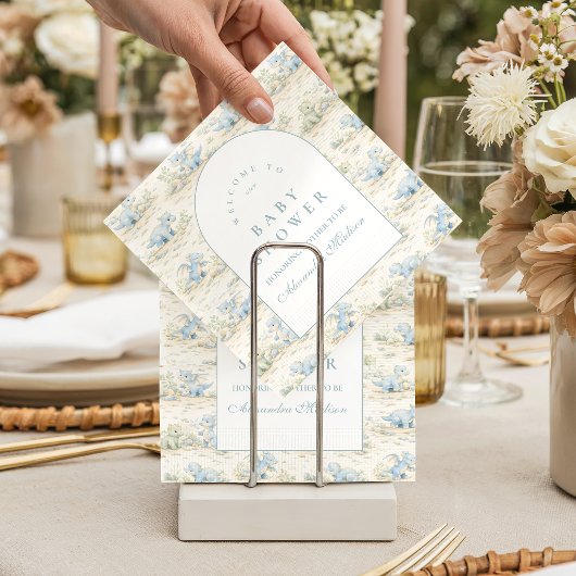 Serviette En Papier Whimsical Dinosaur Baby Shower