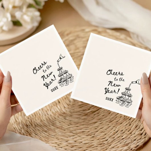 Serviette En Papier Whimsical Disco Ball New Year's Eve Party