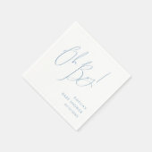 Serviette En Papier Whimsical Dusty Blue Oh mon garçon ! Baby shower (Coin)