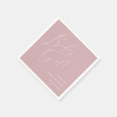 Serviette En Papier Whimsical Dusty Rose Baby shower bébé fille (Coin)