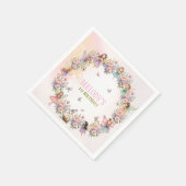 Serviette En Papier Whimsical fairy garden 1st birthday  (Coin)