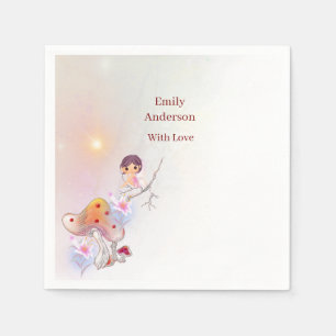 Serviette En Papier Whimsical Fairy Magique 4e Anniversaire serviettes