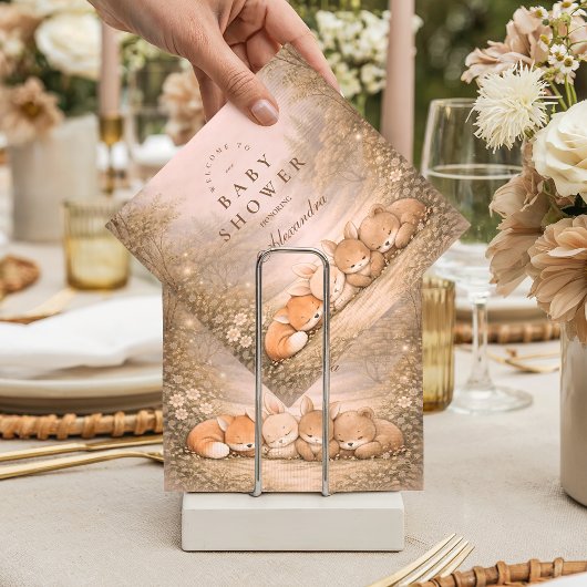 Serviette En Papier Whimsical Forest Friends Baby Shower