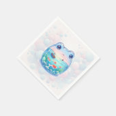 Serviette En Papier Whimsical Frog Aventure Anniversaire Plaque en pap (Coin)