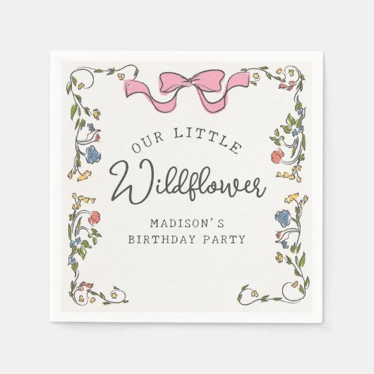 Serviette En Papier Whimsical Garden Party Floral Doodday (Devant)