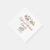 Serviette En Papier Whimsical Hand Drawn Fall Love Wedding Napkins (Coin)
