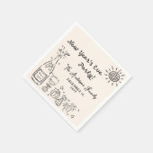 Serviette En Papier Whimsical Hand Drawn New Year's Eve Party (Coin)