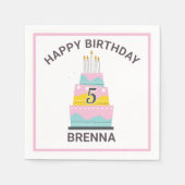 Serviette En Papier Whimsical Happy Birthday fête d'enfant (Devant)