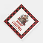 Serviette En Papier Whimsical highland cow holiday napkins buffalo (Coin)