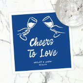 Serviette En Papier Whimsical Illustrated Cheers To Love Mariage