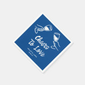 Serviette En Papier Whimsical Illustrated Cheers To Love Mariage (Coin)