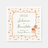 Serviette En Papier Whimsical Italien Citrus Mariage (Devant)