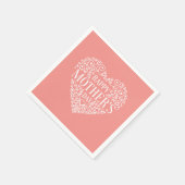 Serviette En Papier Whimsical Joyeux Fête des Mères | Serviette de tab (Coin)