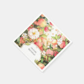 Serviette En Papier Whimsical Juicy Peach Anniversaire (Coin)