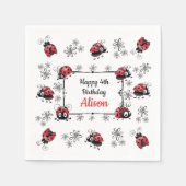 Serviette En Papier Whimsical Ladybugs Birthday (Devant)