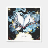 Serviette En Papier Whimsical Library Magical Storybook Anniversaire (Devant)