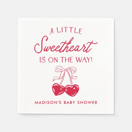 Serviette En Papier Whimsical Little Sweetheart Baby Shower (Devant)