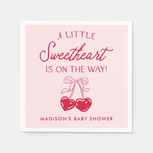 Serviette En Papier Whimsical Little Sweetheart Baby Shower (Devant)