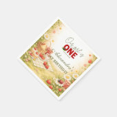 Serviette En Papier Whimsical Meadow Lady Bug 1st Birthday (Coin)