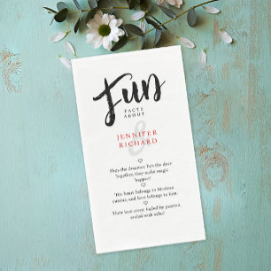 Serviette En Papier Whimsical Moderne Mariage marié Groom Fun Faits