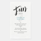 Serviette En Papier Whimsical moderne Mariage noir blanc faits amusant (Devant)