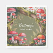 Serviette En Papier Whimsical Mushroom Baby Shower (Devant)