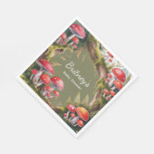 Serviette En Papier Whimsical Mushroom Baby Shower (Coin)