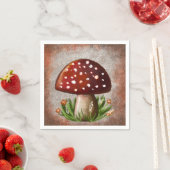 Serviette En Papier Whimsical Mushroom & Fungi Motif – Nature-Inspired (En situation)