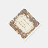 Serviette En Papier Whimsical Neutral Safari Lion Baby Shower (Coin)