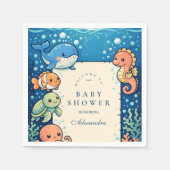 Serviette En Papier Whimsical Ocean Friends Baby Shower (Devant)