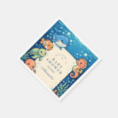Serviette En Papier Whimsical Ocean Friends Baby Shower (Coin)