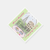 Serviette En Papier Whimsical Paris Eiffel Tower BRIDAL SHOWER  (Coin)
