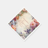 Serviette En Papier Whimsical Pastel Fleur sauvage Sweet 16 (Coin)