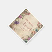 Serviette En Papier Whimsical Pastel Wildflower Sweet 16 (Coin)