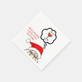 Serviette En Papier Whimsical Père Noël Cocktail de Noël (Coin)